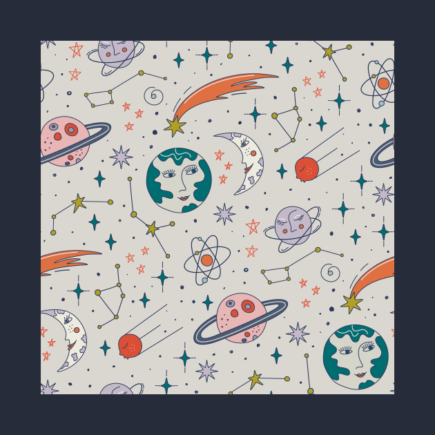 Outer space colorful print by DanielK