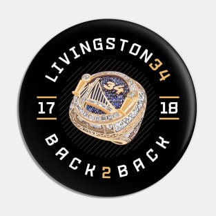 Shaun Livingston 34 Back 2 Back Championship Ring 2017-18 Pin