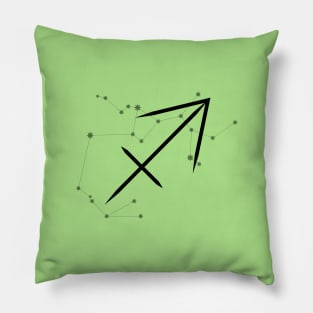 Sagittarius - Zodiac Sign Symbol and Constellation Pillow