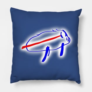 Josh Allen Bills Logo Drawing Pillow