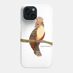 Hoatzin Bird Realistic Illustration Phone Case