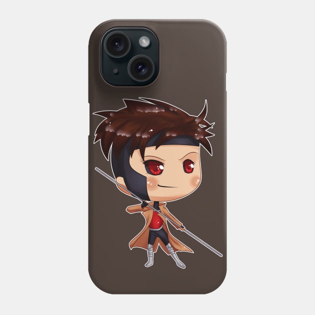 Chibi Gambit Phone Case by sambeawesome