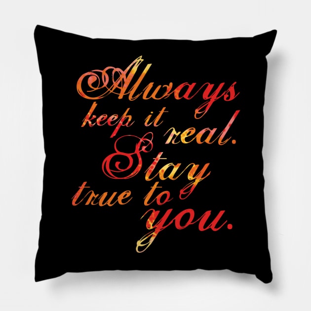 Keep It Real - Red Pillow by FalconArt