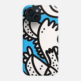 Happy Blue Doodle Graffiti Characters Phone Case