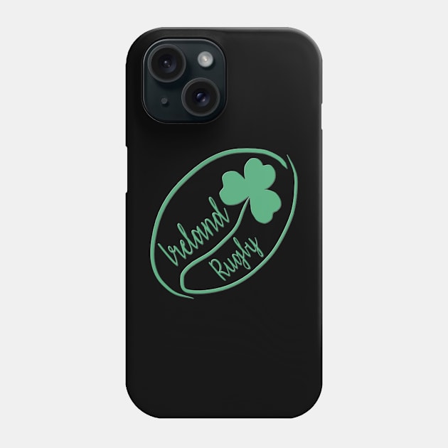 Ireland Rugby Ball Phone Case by Alex Bleakley