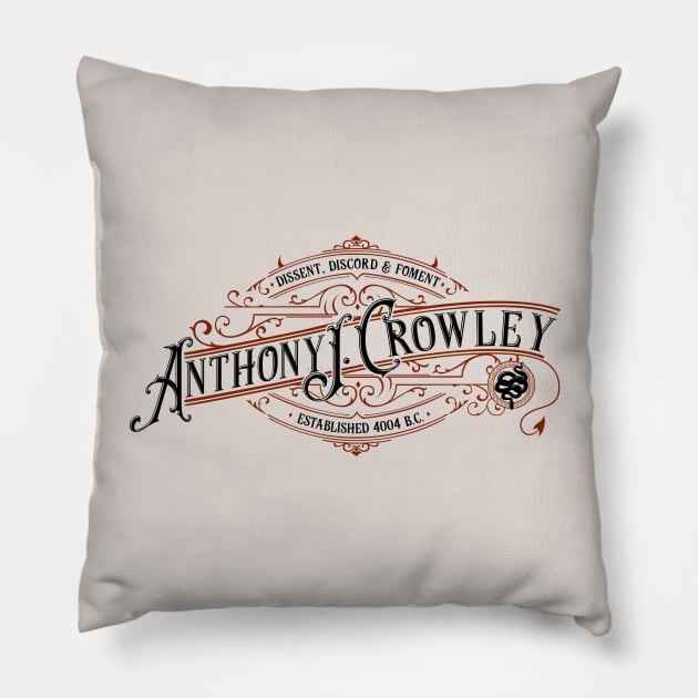 Good Omens: Anthony J. Crowley Pillow by firlachiel