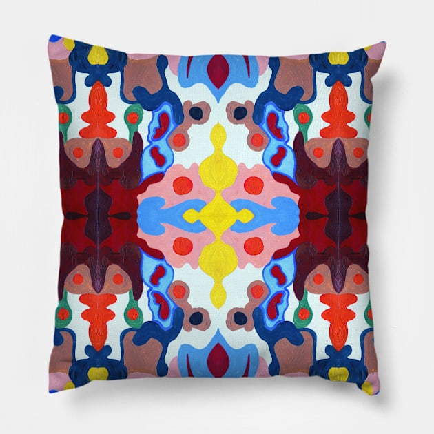 Colourful abstract design 2071 Pillow by melartbubble