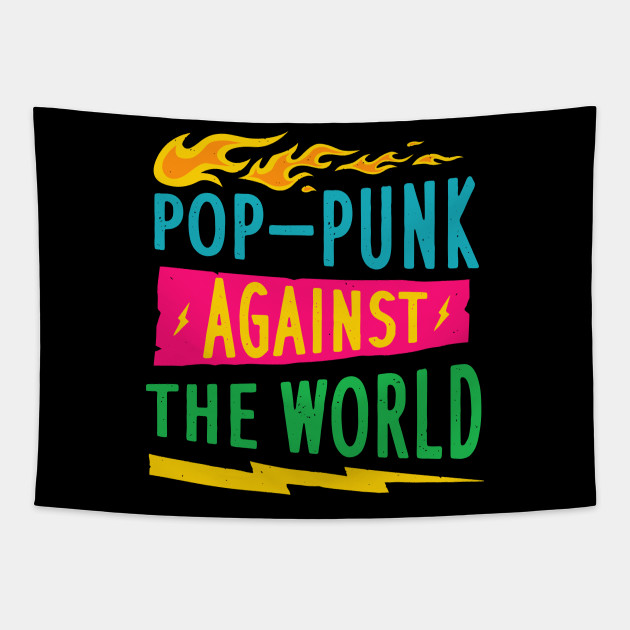 Pop Punk Against the World Pop Punk Tapestry TeePublic