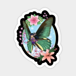 Green Butterfly Fairy Magnet