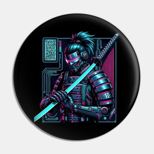 Samurai Cyberpunk Pin
