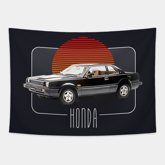 Honda Prelude  Retro Classic Car Lover Design Tapestry by DankFutura