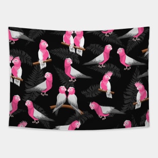 Pink galah cockatoo pattern Tapestry