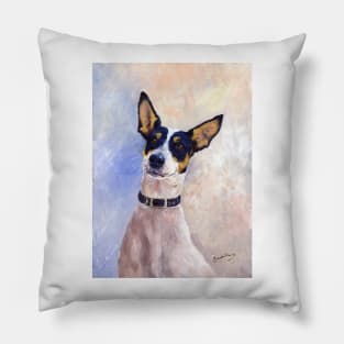 Daisy - Portrait of a Ratonero Bodeguero Andaluz Pillow