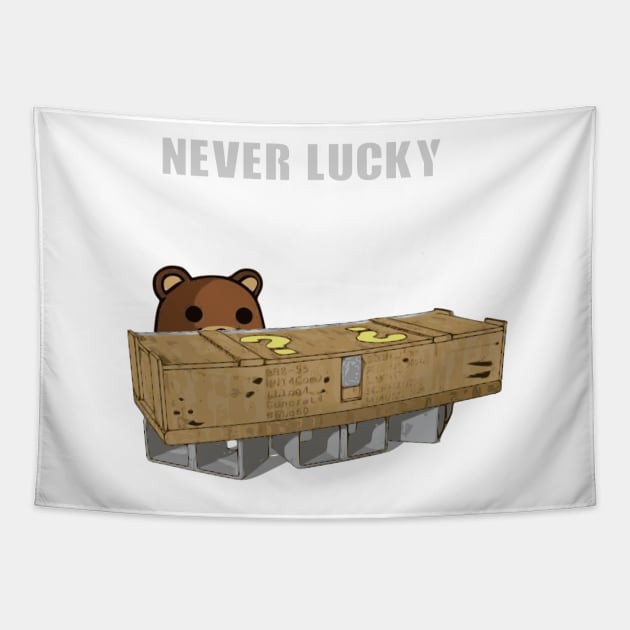 Never lucky mystery box Tapestry by joelzwow