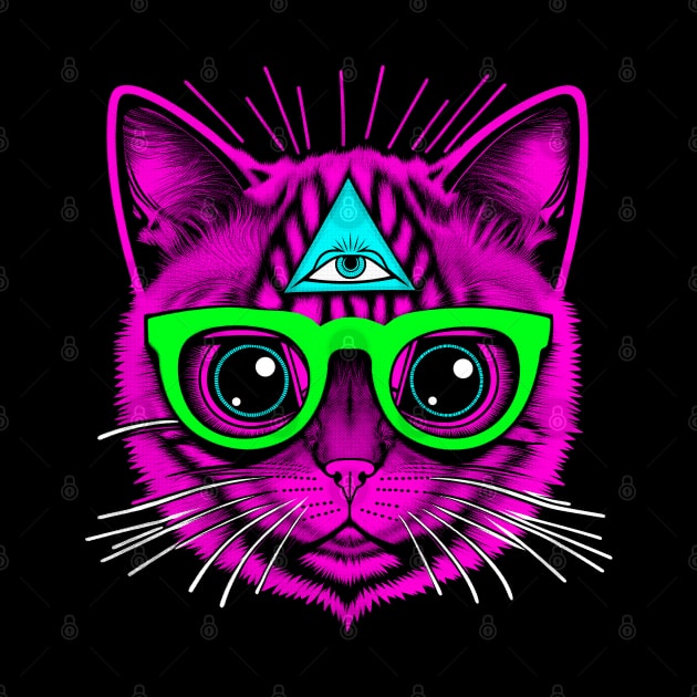 Shaman Kitty Pink Illuminati by GAz