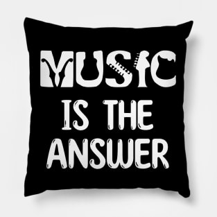 Music Is the Answer - Captivating Musical Instrument Words Pillow