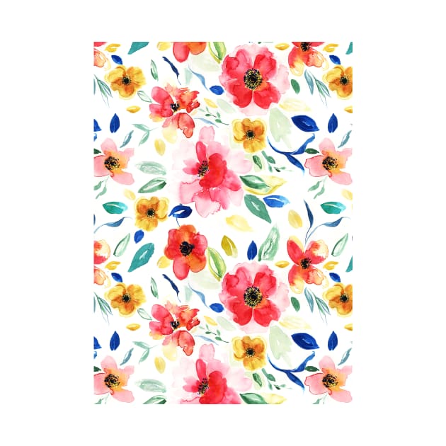 Bright Summer Floral Pattern by LThomasDesigns