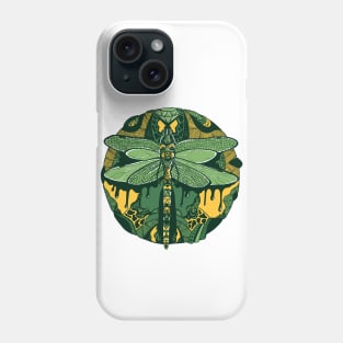 Forrest Green Circle of the Dragonfly Phone Case