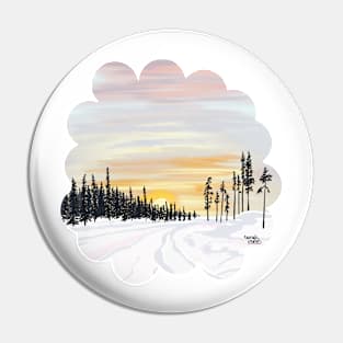 Golden sunset Pin