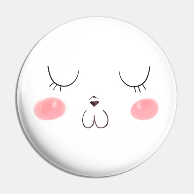 Cute bubbling Bunny with blushing cheeks Pin by markatos