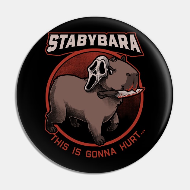 Slasher Capybara - Horror Movie Fun Pet Pin by Studio Mootant