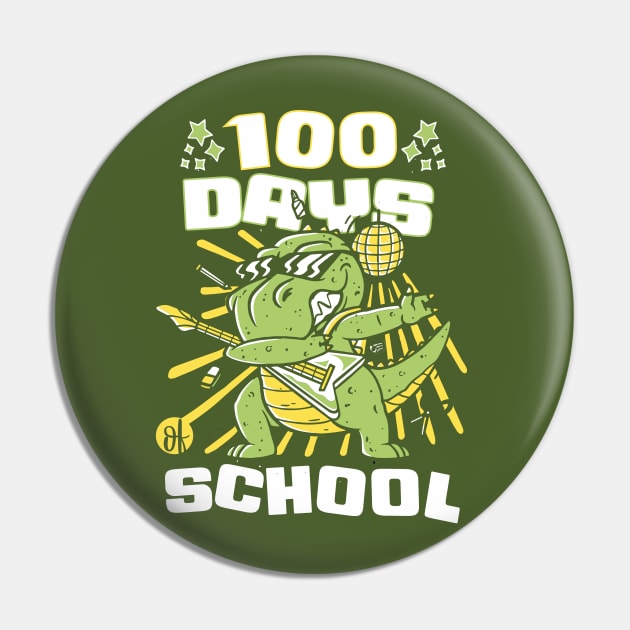 100 Days of school featuring a Rocking T-rex dino #2 Pin by XYDstore