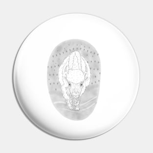 White Buffalo spirit animal Pin