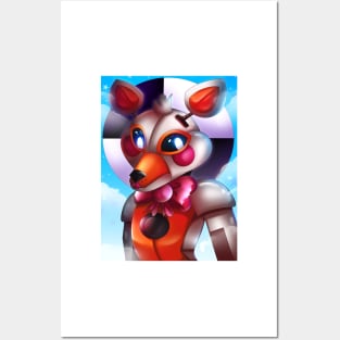 Lolbit - FNAF World - Pixel Art | Metal Print