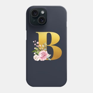 Floral Monogram Bravo Letter B Phone Case
