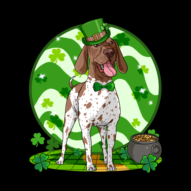 German Shorthaired Pointer Dog St Patricks Day Leprechaun by Noseking