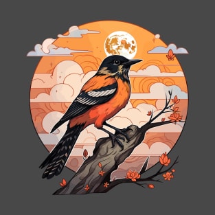 Baltimore oriole and moon T-Shirt