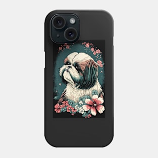 Super Cute Shih Tzu Portrait - Japanese style Phone Case