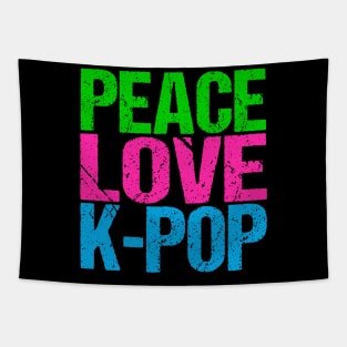 Peace Love K-Pop Tapestry