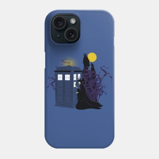 Maleficent and the Tardis Phone Case