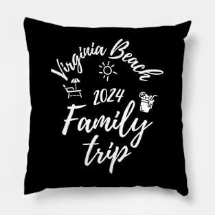 Virginia Beach Family Trip 2024 Vacation Fun Matching Group Design Pillow