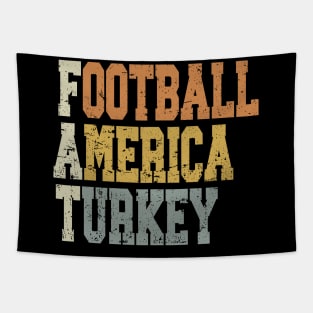 Thanksgiving Football America Turkey Tapestry