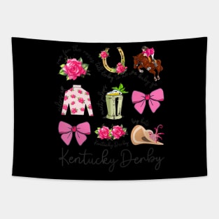 Womens  Coquette Bow Derby Day Horse Racing 2024 Derby Tapestry