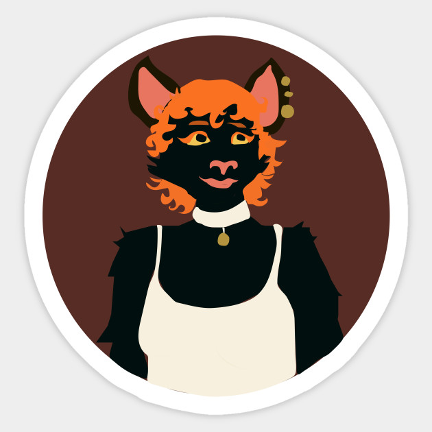 Lucky The Black Cat Monster Girls Sticker Teepublic