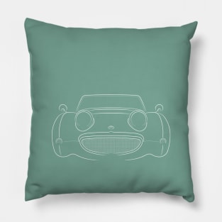 Austin Healey Sprite Mark 1 - front stencil, white Pillow