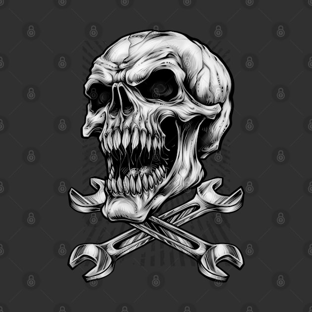Mechanic Skull, Working class by TreehouseDesigns