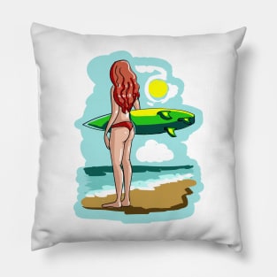 Surfer Girl Pillow