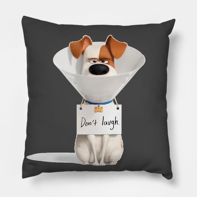 Doggy Don't Laugh Pillow by rajjuneja