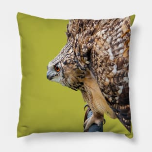 Eagle Owl threat display Pillow