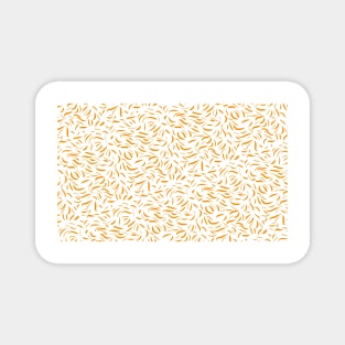 Abstract Orange and White Design Magnet