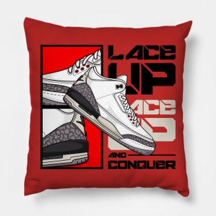 AJ 3 Retro White Cement Shoes Pillow