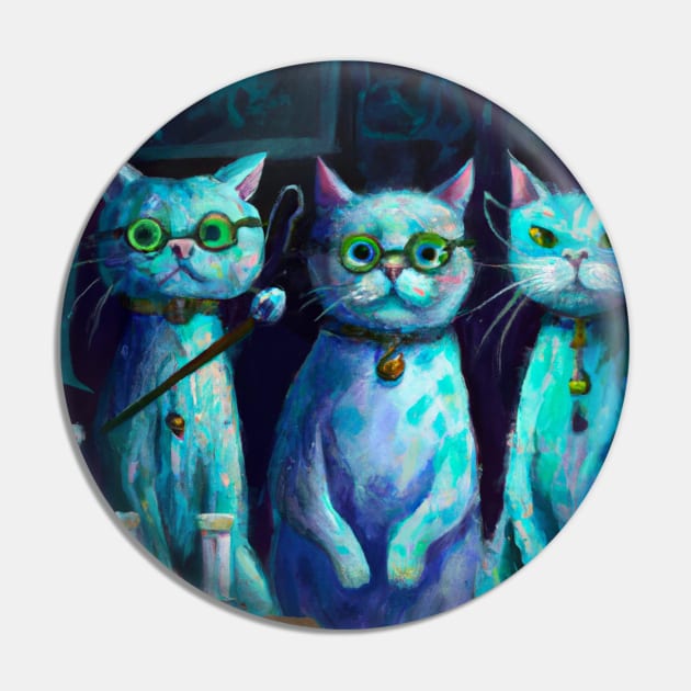 Three Scientific Blue Cats Attempt to Prove Their Hypothesis Pin by Star Scrunch