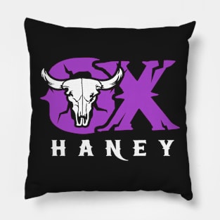 Ox Haney Purple Skull Pillow