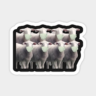 MASKED SHEEP | Funny Dark Humor For People Not Sheeple Magnet