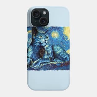 Cat Van Gogh Style Phone Case