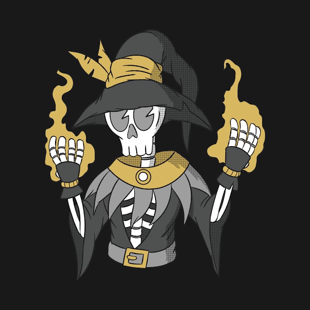 Old School Skeleton Wizard by GoldenHorror